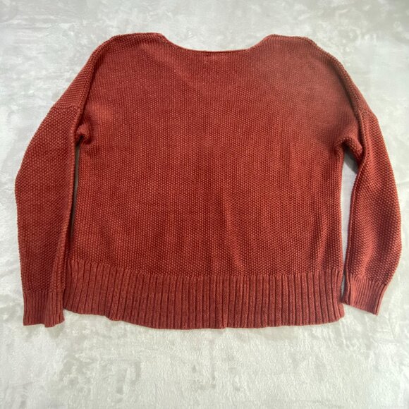 Lucky Brand Burnt Orange V-Neck Long Sleeve Sweater Size XL - Picture 10 of 10